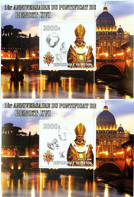 Pope Benedict XVI Anniversary & Mother Teresa - 2 Sheets 120-16A-B