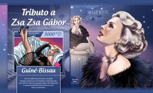 Guinea-Bissau - 2017 Zsa Zsa Gabor - Stamp Souvenir Sheet - GB17110b