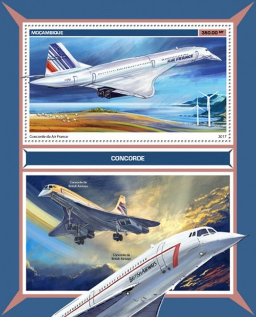 Mozambique - 2017 Concorde - Stamp Souvenir Sheet - MOZ17130b