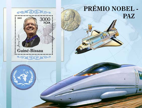 Guinea-Bissau - Jimmy Carter Nobel Peace Prize Stamp S/S  GB5301b