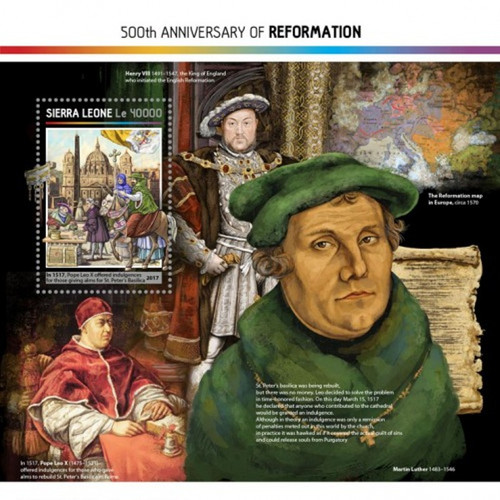 Sierra Leone 2017 Reformation Stamp Souvenir Sheet Michel 8134 SRL17215b