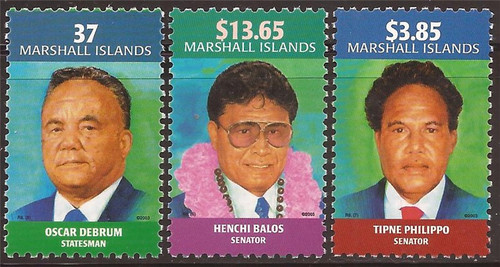 Marshall Islands - 2003 Famous Micronesians 3 Stamp Set #817-9 13P-023