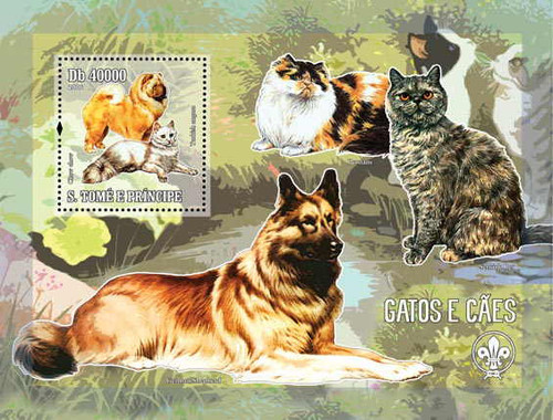 St. Thomas Dogs & Cats Souvenir Sheet ST6209b