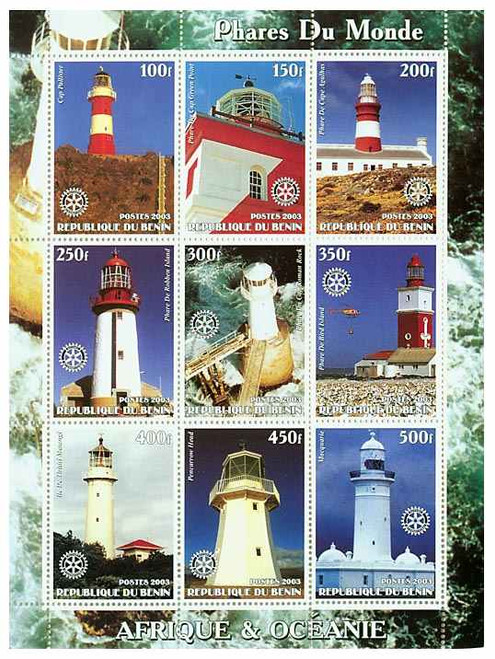 Lighthouses of Africa & Oceania Mint Sheet of 9 - 8604