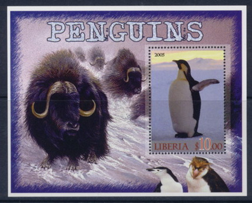 Penguins on Stamps, Mint Set of Two Souvenir Sheets E0344-5