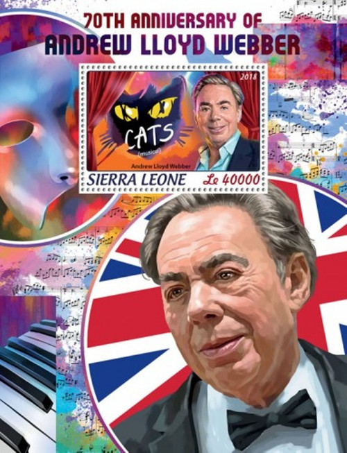 Sierra Leone - 2018 Andrew Lloyd Webber - Souvenir Sheet - SRL18403b
