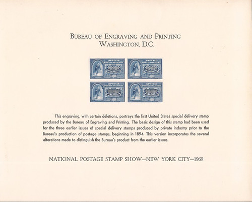 US Stamp - 1969 ASDA National Stamp Show - Souvenir Card - Scott #SC6