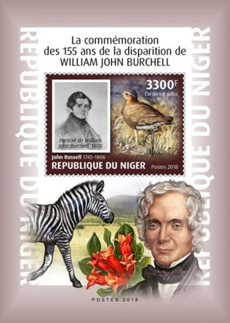 Niger - 2018 William John Burchell - Stamp Souvenir Sheet - NIG18615b