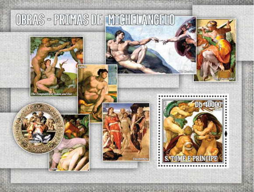 St. Thomas & Prince Islands Michelangelo Sheet ST6308b