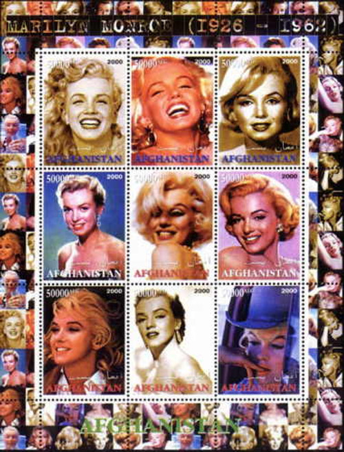 Marilyn Monroe On Stamps - Mint Sheet of 9 Stamps 1C-037