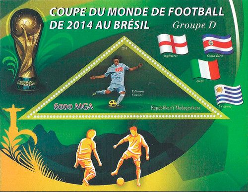 Madagascar - 2014 World Cup Group D  Stamp Souvnir Sheet 13D-143