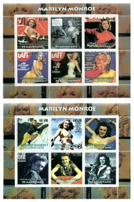 Marilyn Monroe Set of 2 Sheets of 6 Stamps