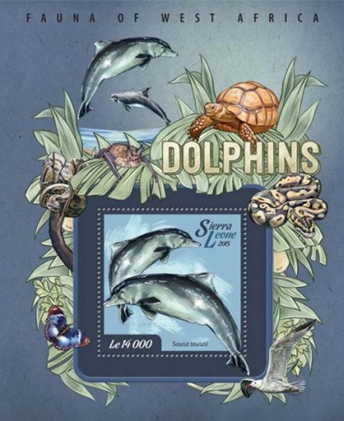 Withdrew 02-21-19-Sierra Leone - 2015 Dolphins - Stamp Souvenir Sheet - 19Q-030