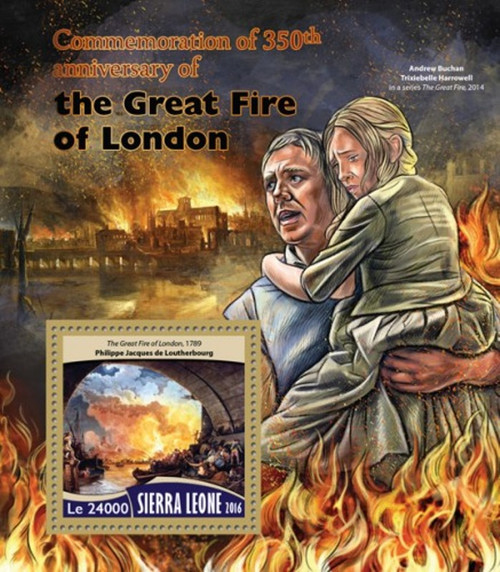 Sierra Leone - 2016 Great Fire of London - Souvenir Sheet - SRL16714b