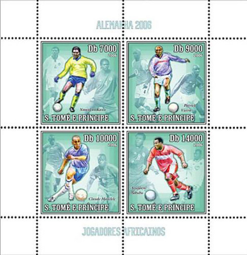 St Thomas - 2006 - African Football (Soccer) - 4 Stamp Sheet - ST6108a