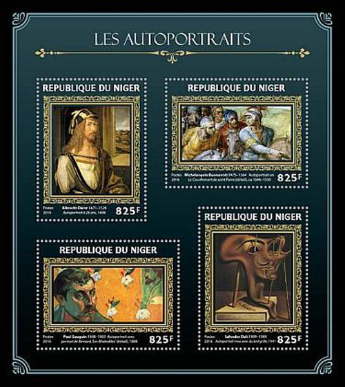 Niger - 2016 Self Portraits - 4 Stamp Sheet - NIG16420a