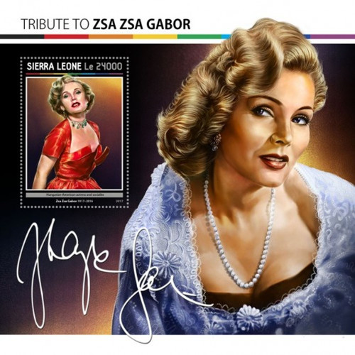 Sierra Leone - 2017 Zsa Zsa Gabor - Stamp Souvenir Sheet - SRL17120b