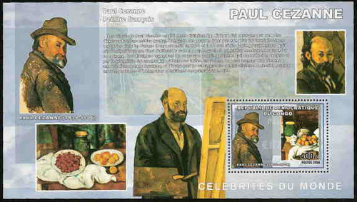 Congo - Paul Cezanne - Souvenir Sheet 3A-036