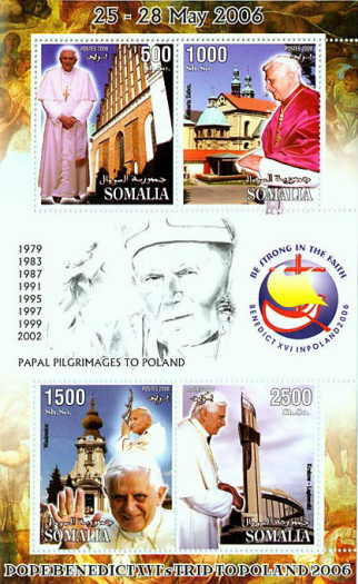 Pope Benedict XVI Poland Trip- 2 Sheets 120-2A-B