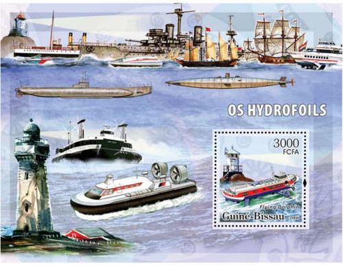 Guinea-Bissau - Hydrofoils/Lighthouses on Stamp GB6110b