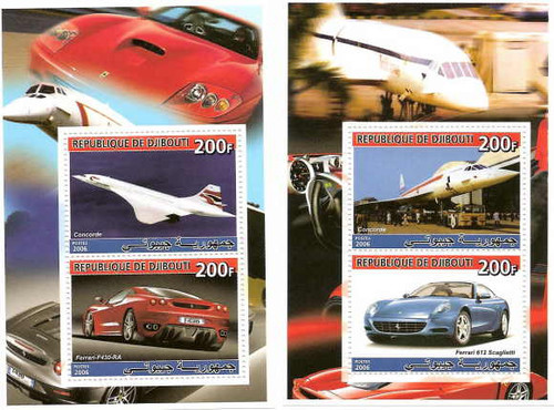 Concorde & Ferraris - 2 Sheet Set M1046-7