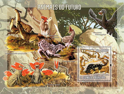 St Thomas Souvenir Sheet  Animals of the Future ST6208b