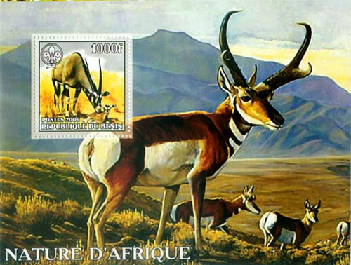Antelopes from Africa - Souvenir Sheet (122-14)