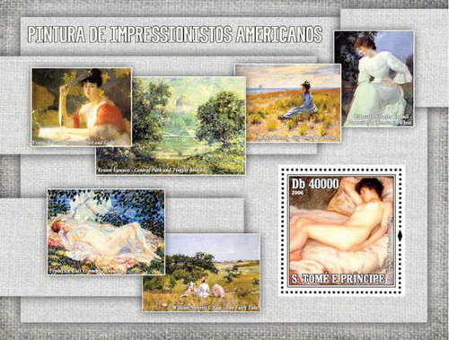St. Thomas & Prince Islands American Art Sheet ST6302b