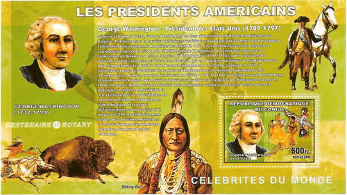 Congo - George Washington On Stamps 3A-067