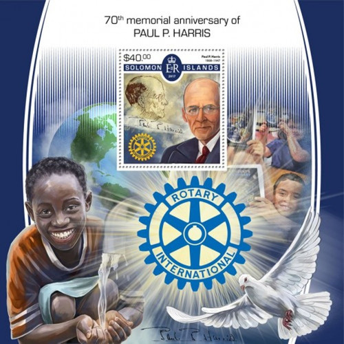 Solomon Islands - 2017 Paul P. Harris - Stamp Souvenir Sheet SLM17519b