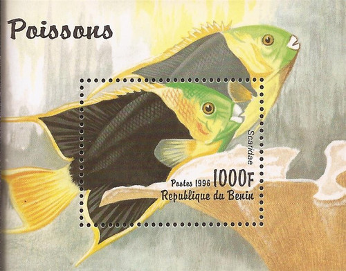 Benin - 1996 Fish - Stamp Souvenir Sheet MNH - Scott #947