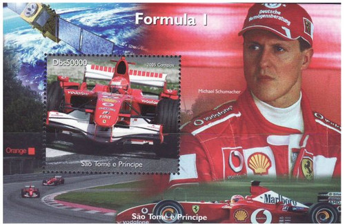 St Thomas & Prince - Michael Schumacher Sheet STP1206-3