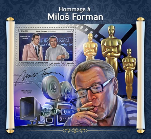 Djibouti - 2018 Milos Forman Tribute - Souvenir Sheet - DJB18410b Djibouti - 2018 Milos Forman Tribute - Souvenir Sheet - DJB18410b