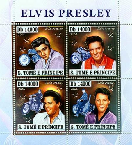 St Thomas - Elvis Presley Silver Foil Stamps ST6405as