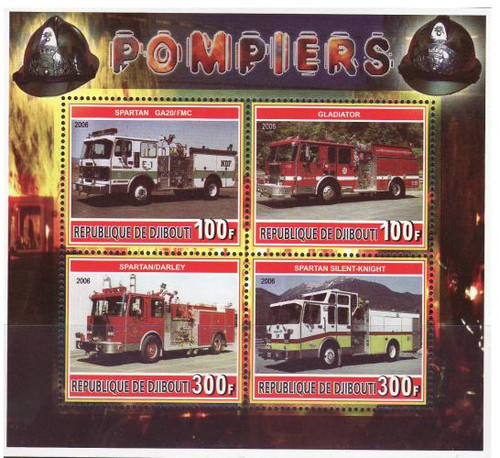 Fire Engines - Mint Sheet of 4 Stamps M1115