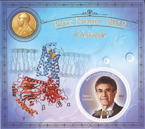 Mali - 2012 Biochemist Robert J. Lefkowitz - Souvenir Sheet - 13H-398