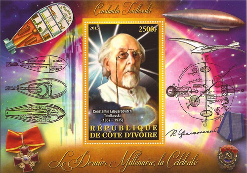 Ivory Coast - 2013 Konstantin Tsiolkovsky - Souvenir Sheet - 9A-262