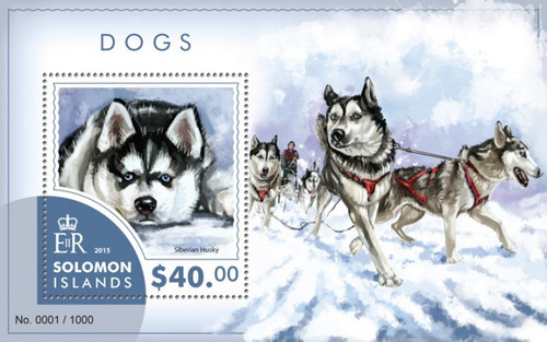 Withdrew 02-28-19-Solomon Islands - 2015 Dogs - Stamp Souvenir Sheet - 19M-834