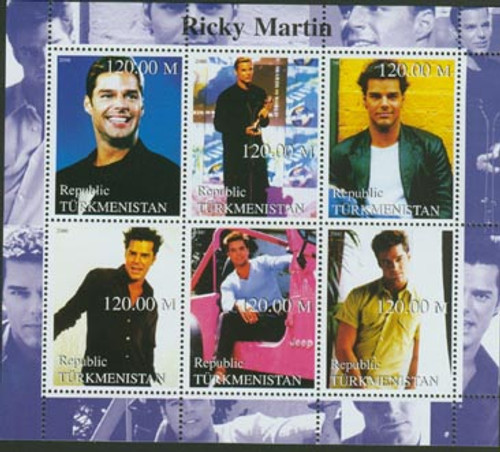 Ricky Martin on Stamps - 6 Stamp Mint Sheet 3528