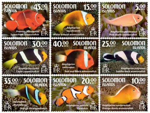 Solomon Islands - 2015 Fish - 9 Stamp Set - Scott #1926-34 - SLM15601a