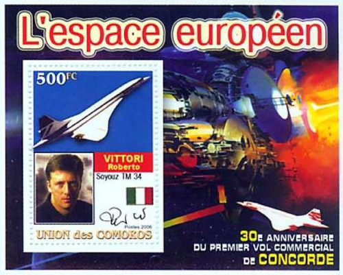 European Astronaut Roberto Vittori on Stamps - Souvenir Sheet M1052
