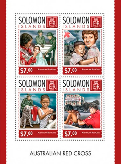 Solomon Islands 2014 Australian Red Cross 4  Stamp Sheet 19M-451