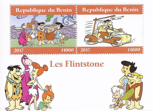 Benin - 2017 The Flintstones - 2 Stamp Souvenir Sheet - 2B-306