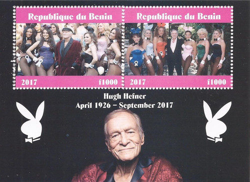 Benin - 2017 Hugh Hefner - 2 Stamp Souvenir Sheet - 2B-309