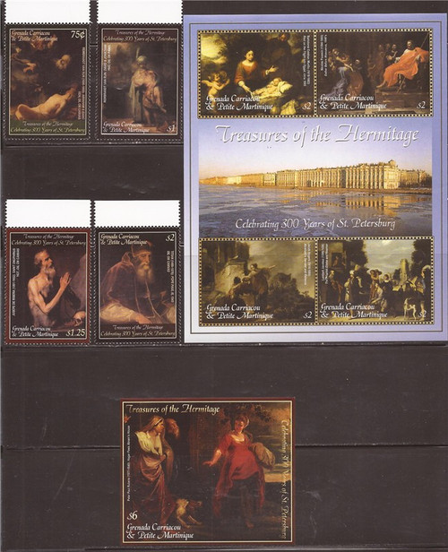 Grenada Grenadines-2003 Hermitage Art-4 Stmp Set 4 Stmp Sht S/S 7J-015