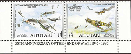 Aitutaki - 1995 World War II End - Stamp Pair  Scott #510 1M-005