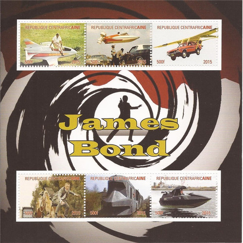 2015 James Bond - 6 Stamp Sheet - 3H-974