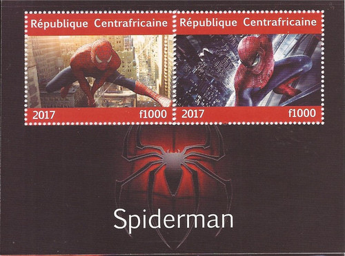 2017 Spiderman Movie - 2 Stamp Souvenir Sheet - 3H-1020