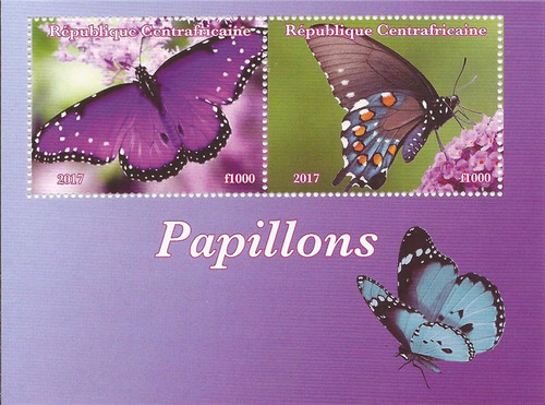 2017 Butterflies - 2 Stamp Souvenir Sheet - 3H-1029