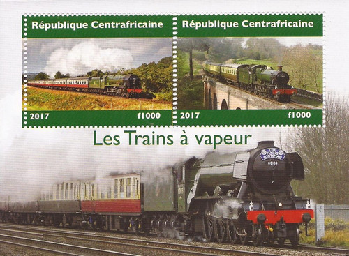 2017 Steam Locomotives - 2 Stamp Souvenir Sheet - 3H-1048